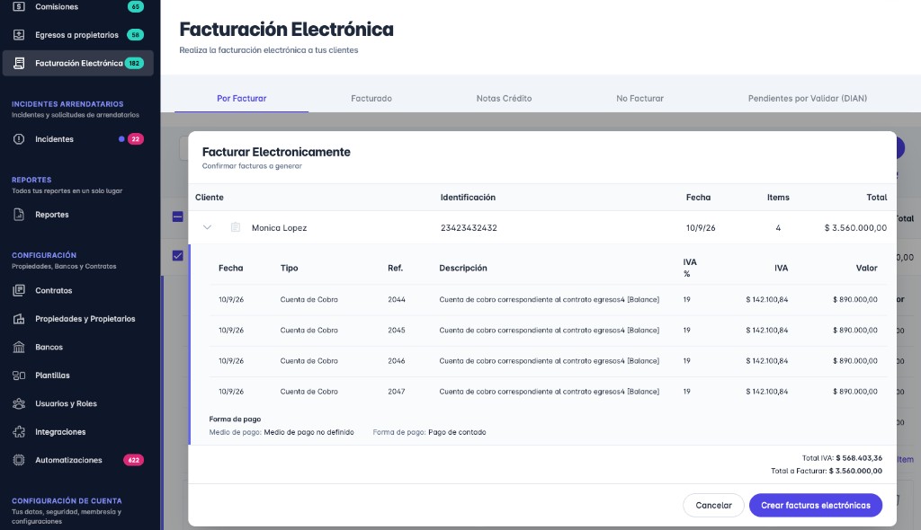 Facturación electrónica